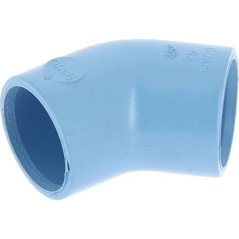Coude 45° PVC bleu air comprimé femelle-femelle Ø25