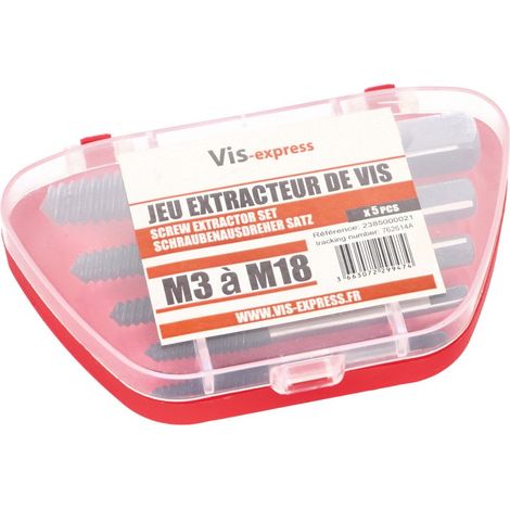 Jeu d'extracteur de vis M3 à M18 - 1 pièce (1/4)