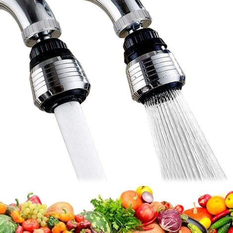 Pieces Kitchen Faucet Nozzle 360°Swivel Faucet Aerator Kitchen Faucet Head 2 Modes Kitchen Faucet Aerator with Nozzle Adapters for Kitchen, Bathroom (1/4)