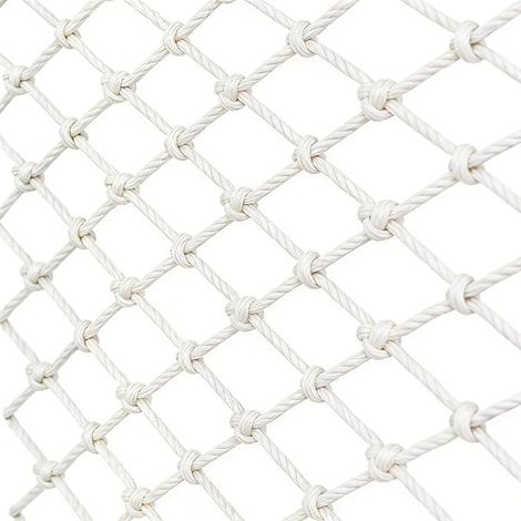 Filet de sécurité pour balcon escalier et lit superposé Protection anti chute Polypropylène résistant aux UV Grille Filet Corde maison, ter(Size:22m/77ft,Color:Blanc) (1/5)