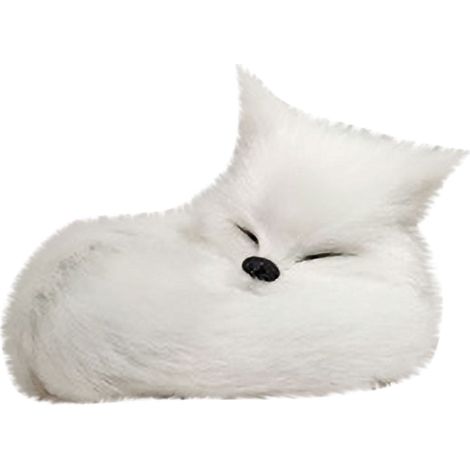 Renard En Peluche - Figurine Renard Assoupi Miniature - Décoration Intérieure Arbre De Noël Bureau Voiture - 1 Pièce (1/3)