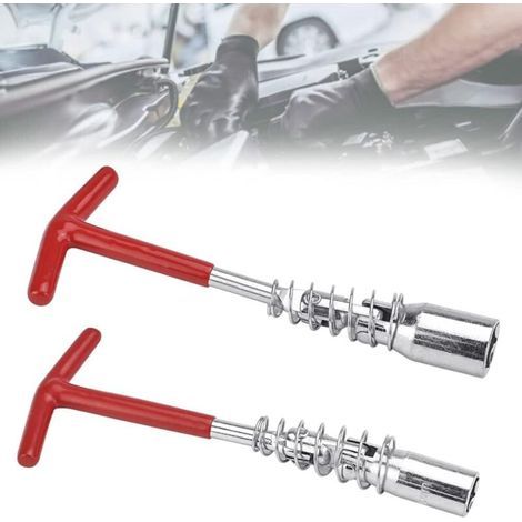 Clé À Bougie 16 mm et 21 mm pour Moto, Voiture, Tondeuse et Moteur – Lot de 2 Douilles à Bougie d’Allumage (1/4)