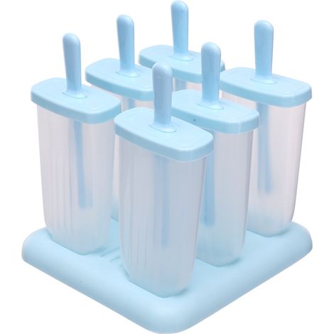 Moules à glace, 6 moules avec bâtonnets, conformes aux normes LFGB et sans BPA, réutilisables