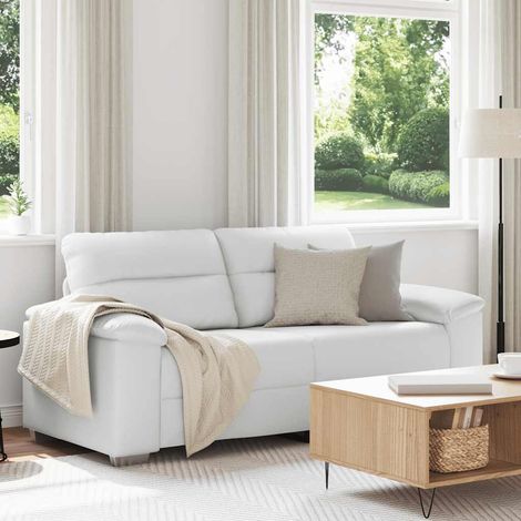 2-Sitzer-Sofa Weiß 180x81x84 cm Kunstleder