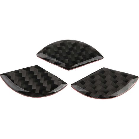 3-teiliges Lenkrad-Dekor-Logo-Aufkleber-Set aus Kohlefaser für Mercedes C-Klasse W204 2005-2012