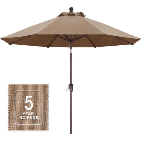 Parasol de terrasse 5 ans en oléfine, 2,7 m, ne se décolore (1/5)