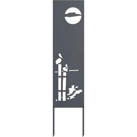 Paravent de jardin anthracite, 32 x 140 cm (1/5)