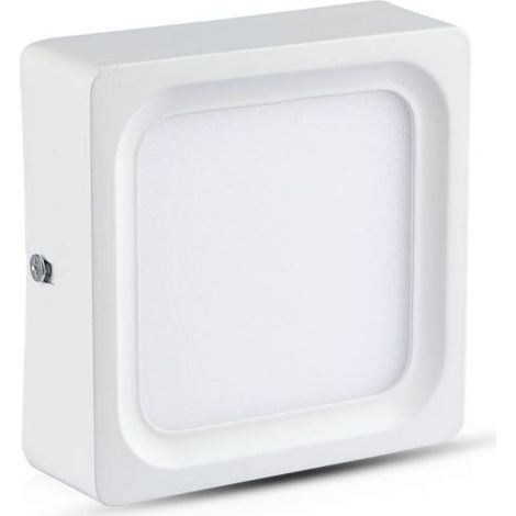 Spot LED Encastrable Saillie 8W Carré Blanc Avec Transfo V-TAC VT-1408 SQ FS - 120 ° - Blanc chaud - 3000K (1/5)