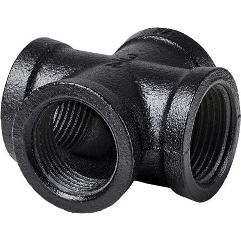 Dolle Kreuz für Pipe-Regalsystem 90° 20 mm (3/4) schwarz matt