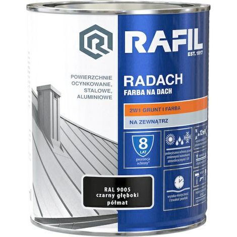 Pintura para techos Rafil Radach negro intenso semimate 0,75 L (1/2)
