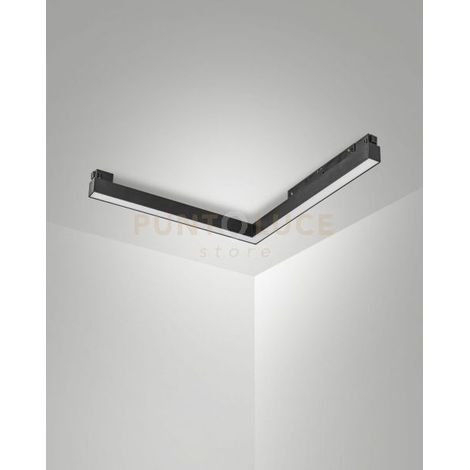 ERMES ANGOLO ESTERNO NERO 2700K 2236LM 20W OPALE DIMMERABILE DALI