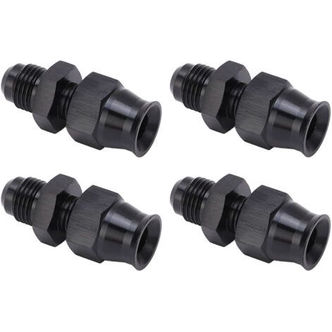 4 pièces AN6 adaptateur filetage mle en alliage d'aluminium anti-fuite avec virole en laiton pour gaz liquide Diesel huile 5/16in (1/5)