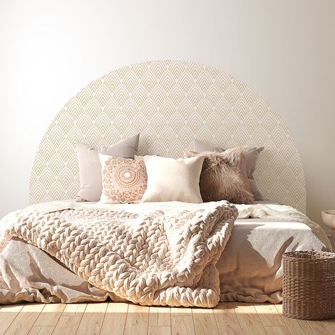 Stickers tête de lit - Motif oriental - 160 x 130 cm - Pour lits (120 à 140 cm) - Adhésif MAT (1/2)