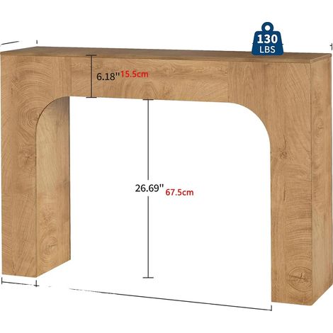 Table Console, Design Élégant, Assemblage Facile, Chêne profond 120cm (1/2)