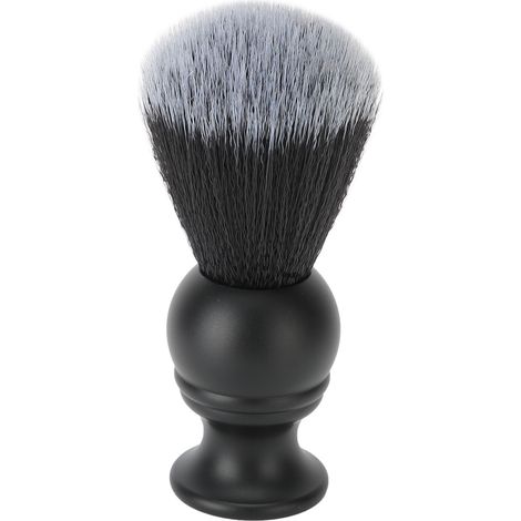 Pinceau de rasage en nylon à poils doux avec manche en métal pour mousse à raser (1/5)