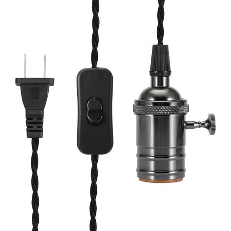 Douille E27 E26 pour lampe (cuivre pur noir) (1/5)