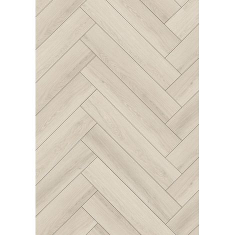 Mexen Pembroke Pines échantillon de panneaux en vinyle en chevrons 635 x 127 mm SPC 6,5 mm, sous-couche 1,5 mm, 4 V-Fuge, Chêne (1/2)