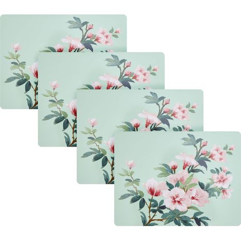 Lot de 4 Sets de Table en liège résistants à la Chaleur, durables, faciles à Nettoyer pour Tables de Cuisine et de Salle à Manger, 40,6 x 30,5 cm, Branche de Fleurs (1/5)