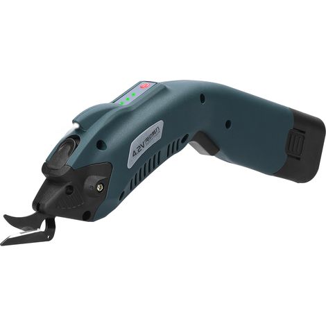 Coupe-tissu électrique 4,2 V, moteur haute vitesse, machine de découpe portable pour tissus, carton, éponge, cuir, tapis et moquettes. (1/5)