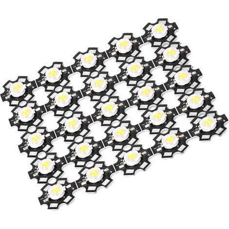 Lot de 25 ampoules LED à puce intégrée haute luminosité, type spot, blanches, 30 000-35 000 K (1/5)