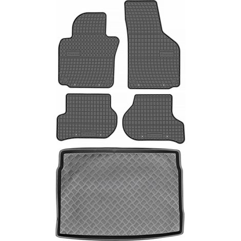 Ensemble de tapis de sol en caoutchouc pour Volkswagen Golf VI Hatchback (2008-2013) + tapis de coffre (1/5)