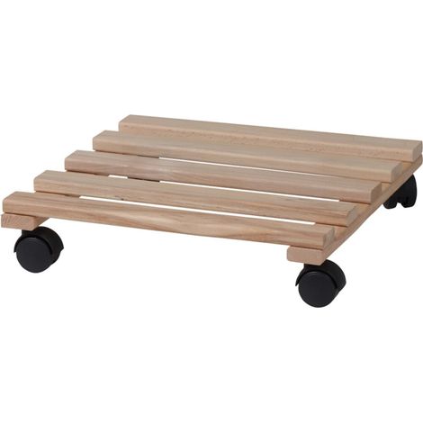 Siena Garden Holz-Rolluntersetzer Buche eckig - 35 x 35 cm