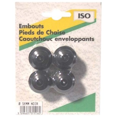 ISO - Embout patin envel.caout.noir d16 sc