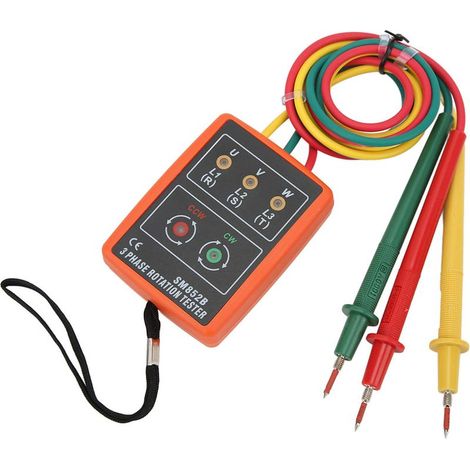 Testeur de Rotation de Phase Numérique SM852B - Portable, Large Gamme 60600V AC pour Tests Électriques (1/5)
