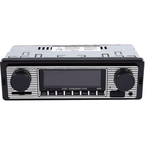 Autoradio vintage avec Bluetooth, lecteur MP3, port USB stéréo et entrée auxiliaire. Un classique. (1/5)
