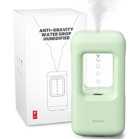 Humidificateur à ultrasons pour chambre à coucher, bébé, brume fraîche, pour plantes d'intérieur, pépinière, adultes, enfants, grande pièce, maison, bureau, vert (1/5)