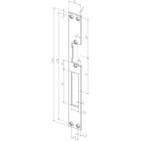 Têtière de gâches à larder 250X25mm zingué - EFF-EFF - 681440 (1/3)