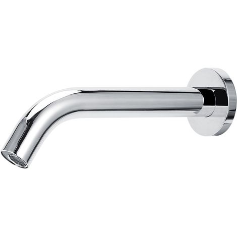Robinet mural en acier inoxydable à capteur infrarouge, type eau chaude et eau froide, pour lavabos et vasques. (1/5)