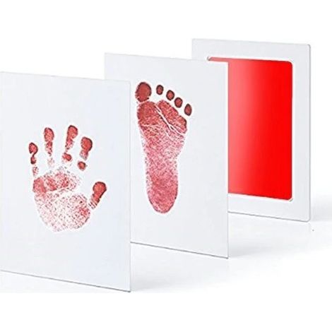 Empreinte de main et de pied rouge (non marquante) (1/5)