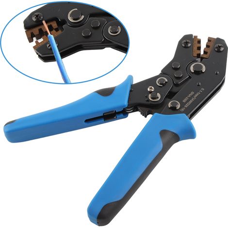 Pince de sertissage SNA 28B pour connecteurs JSTSM/Dupont - Matériau Ni-Cr - Bleu/Noir - 190mm (1/5)