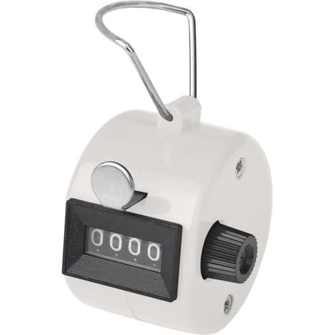 Handzähler, weiß, 5,55,54,3 cm, tragbarer 4-stelliger ABS-Handzähler für Sportveranstaltungen. (1/5)