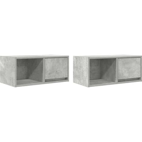 Maison Exclusive - TV-Schränke 2 Stk. Betongrau 60x31x25,5 cm Hol