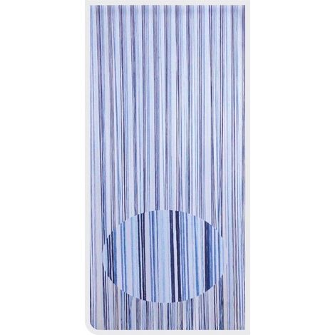 TrAdE Shop Traesio - Tenda Moschiera Antimosche Con Corde Cordoncino Bicolore Blu 120x230cm Tpl87 017396 - (1/3)
