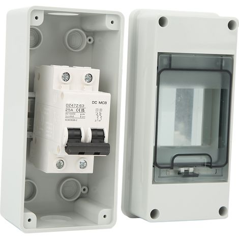 Miniatur-Leistungsschalter 2P 25A IP65, Gehäuse PA66, 1000V für netzunabhängige Solaranlagen, Gleichstromkreisschutz. (1/5)