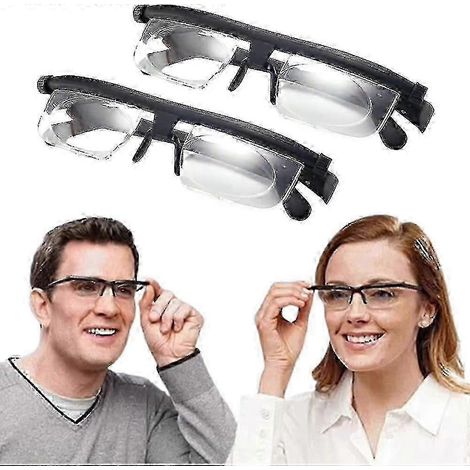 Lunettes à mise au point réglable pour la vision de près et de loin, lunettes de lecture HD à zoom réglable, lunettes de lecture pour hommes, femmes et personnes âgées (1/4)