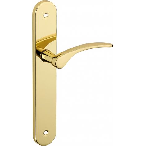Thirard – Ensemble de poignées pour porte intérieure Dionysos sans trou – Carré 7mm – Entr'axes 195mm – Finition laiton – Usage intérieur