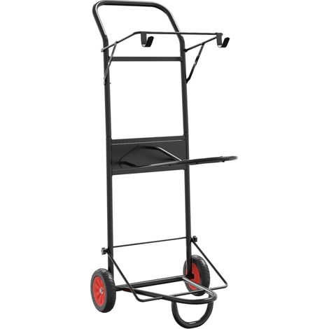 Carrito de silla de montar plegable acero negro vidaXL (1/5)