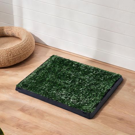 Toilette pour chien gazon artificiel et bac amovible 63 x 51 cm (1/5)