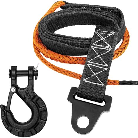 Sangle de remorquage de récupération pour treuil Compatible avec la Corde d'extension de Corde d'attelage pour camions, remorques, Motos, motoneiges, Agriculture, extérieur, Tout-Terrain, Utilisation (1/5)