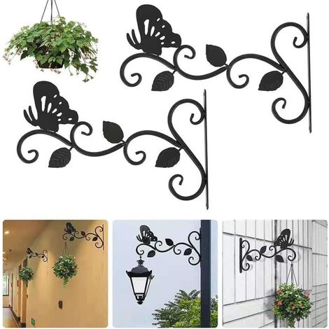 Support Mural pour Plante, Support Plante Mural Balcon, Crochet pour Plante, Suspension Mural Crochet Plante(2pcs) (1/3)