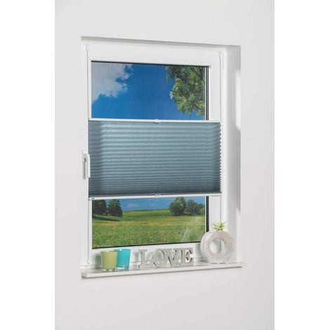 K-home Klemmfix Palma, Tenda plissetata, Turchese (Petrol), 50 x 130 cm (1/5)