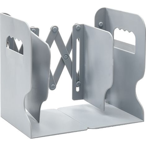 Bookend Simple Style Foldable Shelves ABS Book Ends Books Support Stand Home Decoration Grey (1/5)