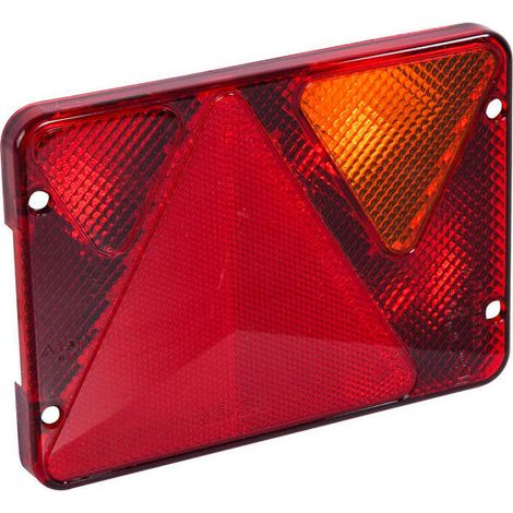 Cabochon Remorque Droit - 6 Fonctions - Position Stop Éclairage Plaque Antibrouillard Clignotant Réflecteur - L188 H135 P15 mm - Norme E9 CE (1/5)