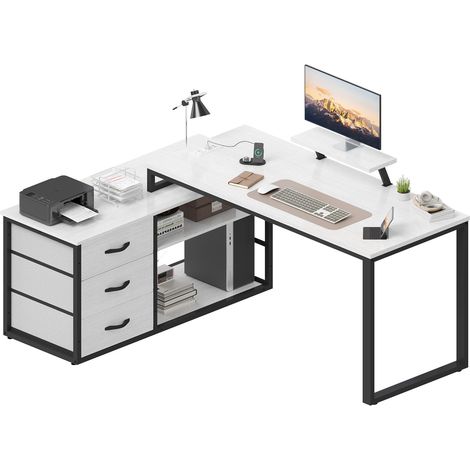 Bureau d'angle 140x100, Tiroirs (1/5)
