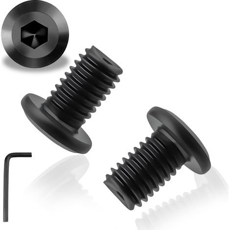 25pcs M8X12mm Vis Noire Tete Plate A2 V2a Vis M8 Boulon Vis Inox Tete Plate Cylindrique Vis Allen avec Clé Hexagonale convient Aux Appareils Ménagers Machines Industrielles (1/5)