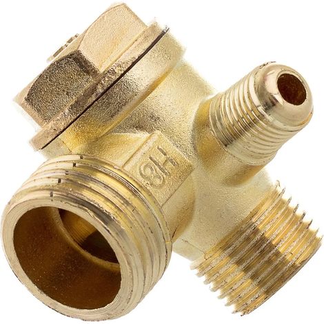 Clapet anti-retour de compresseur 1/2" x 3/8" x M10 x 1,0 pour pressostat (1/5)